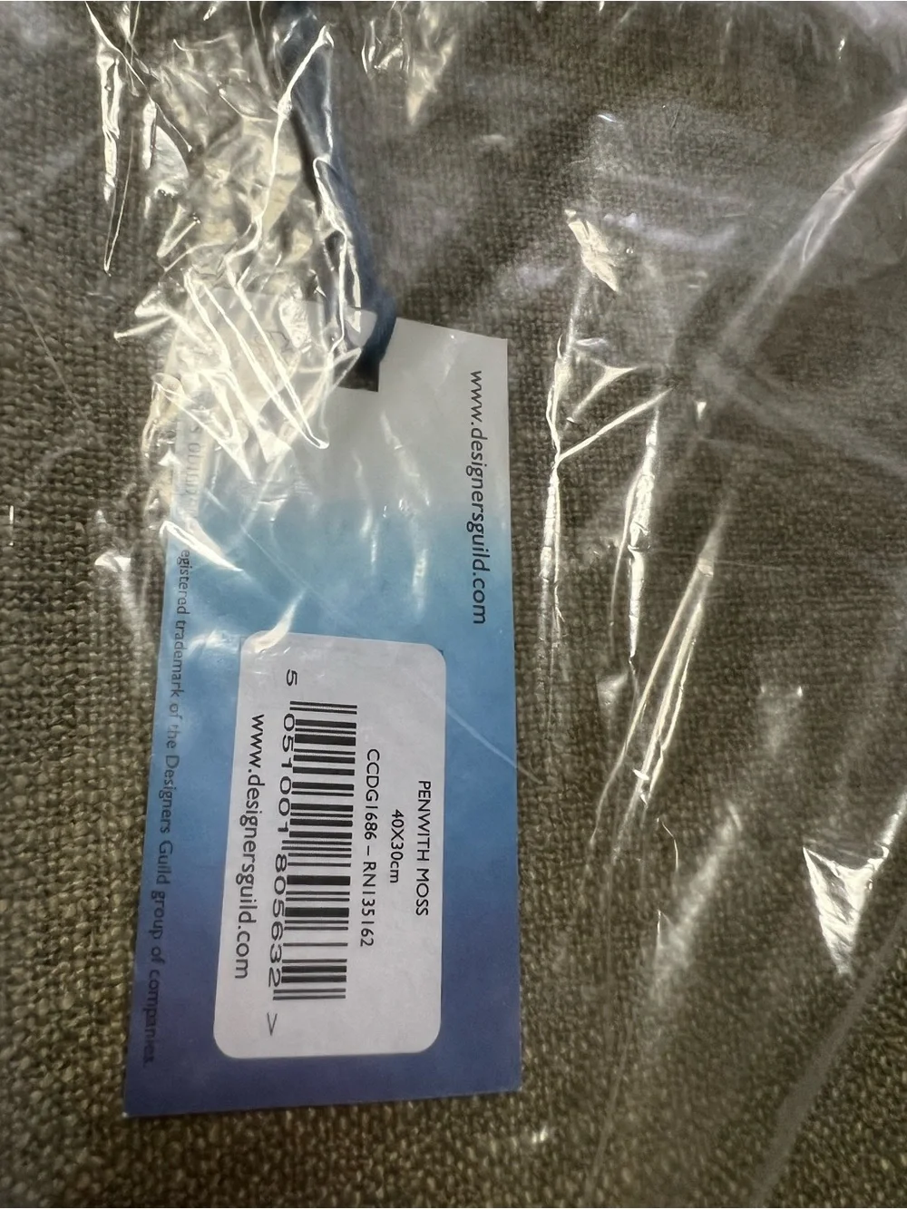 Designers Guild Olive Green pillowcase